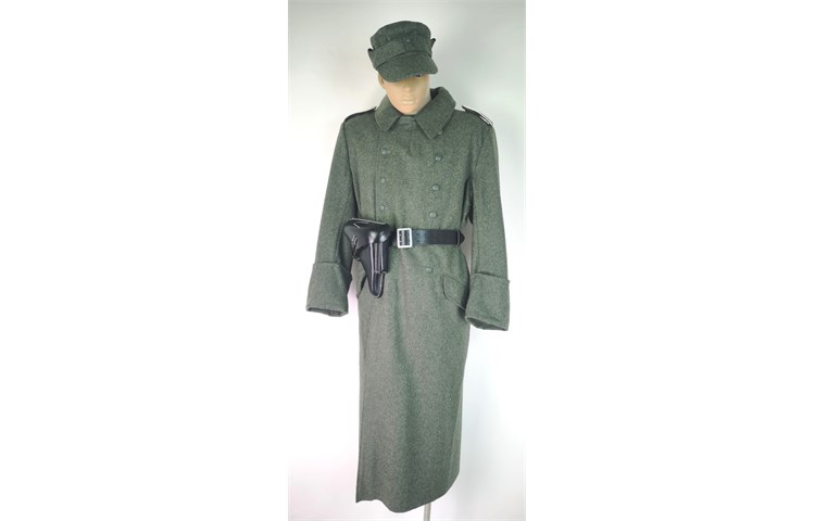  Cappotto Cappello Fondina Cinturone Esercito Tedesco WWII Wehrmacht 