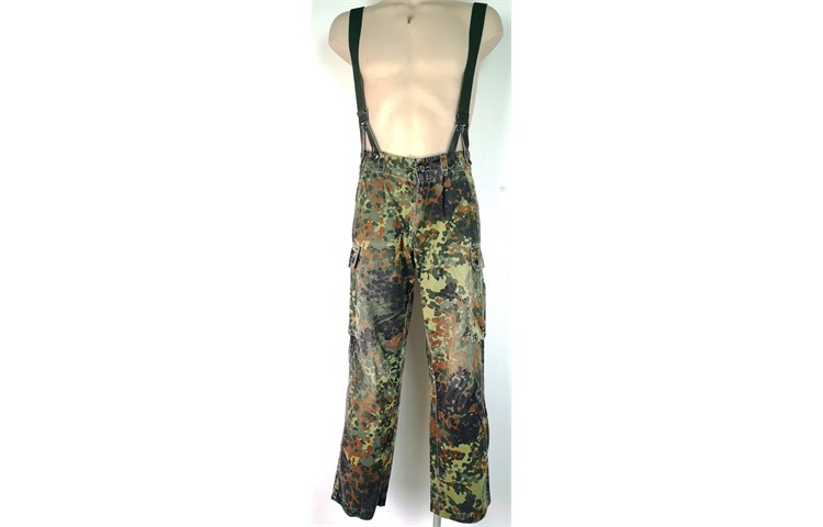  Pantaloni Flecktarn e Bretelle Elastiche Esercito Tedesco Occidentale 